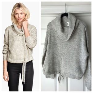 H&M Cowl Neck Sweater with drawstring